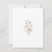 Wildblume Watercolor RSVP Karte (Rückseite)