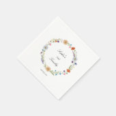 Wildblume Watercolor Serviette (Ecke)