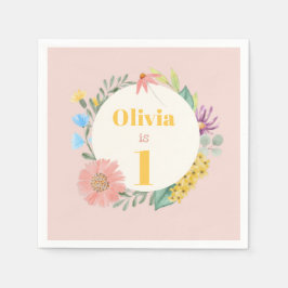 Wildblume Watercolor Serviette