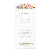 Wildblume "Watercolor" - Tal Menu Card teilen Werbekarte (Vorne)