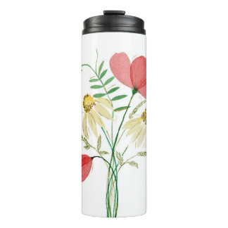 Wildblume Watercolor Thermal Tumbler - Handschmerz Thermosbecher