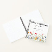 Wildblume Watercolor Wedding Gästebuch Notizblock (Innenseite)