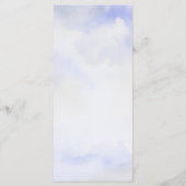 Wildblume Watercolor Wiesen Hochzeitmenü Menükarte (Rückseite)