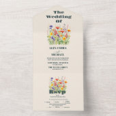 Wildblume Wedding Boho Country Floral All In One Einladung (Innen Boden)
