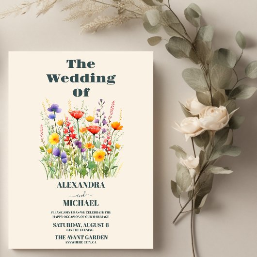 Wildblume Wedding Boho Country Floral Einladung
