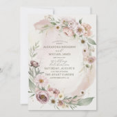 Wildblume Wedding Boho Country Floral Einladung (Vorderseite)
