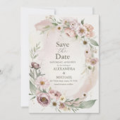 Wildblume Wedding Boho Country Floral Save The Date (Vorderseite)