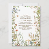 Wildblume Wedding Boho Country Floral Wedding Einladung (Vorderseite)