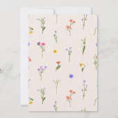 Wildblume Wedding Boho Floral für Rustikale Hochze Einladung (Rückseite)