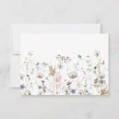 Wildblume Wedding Boho Floral Wedding RSVP Card Karte (Rückseite)