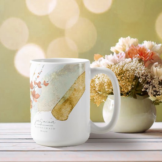 Wildblume Wedding Bridesmaid Gold ID954 Kaffeetasse