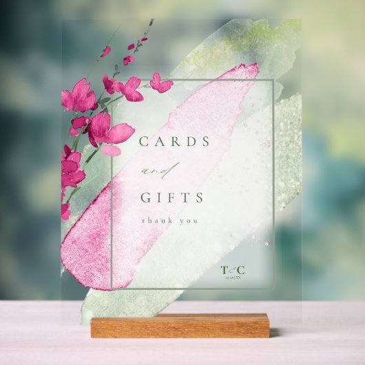 Wildblume Wedding Cards & Gifts Fuchsia ID954 Acrylschild (Neutral)