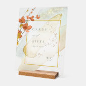 Wildblume Wedding Cards & Gifts Gold ID954 Acrylschild (Winkel)