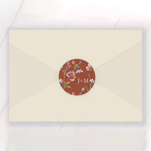 Wildblume Wedding Classic Round Sticker