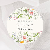 Wildblume Wedding Classic Round Sticker