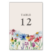 Wildblume Wedding Country Blume Tischnummer (Vorderseite)