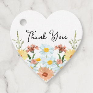 Wildblume Wedding DANKE Geschenkanhänger