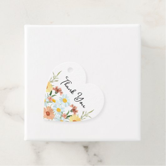 Wildblume Wedding DANKE Geschenkanhänger (Beispiel)