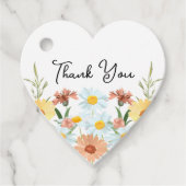 Wildblume Wedding DANKE Geschenkanhänger (Vorderseite)