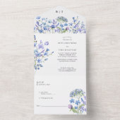 Wildblume Wedding Delicate Periwinkle Wilde Blume All In One Einladung (Innen Boden)