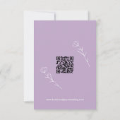 Wildblume Wedding Details Card mit QR Code RSVP Karte (Rückseite)
