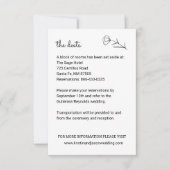 Wildblume Wedding Details Card mit QR Code RSVP Karte (Vorderseite)