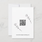 Wildblume Wedding Details Card mit QR Code RSVP Karte (Rückseite)