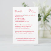 Wildblume Wedding Details Card mit QR Code RSVP Karte (Stehend Vorderseite)