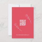 Wildblume Wedding Details Card mit QR Code RSVP Karte (Rückseite)