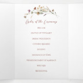 Wildblume Wedding Dreifach Letter Falten Programm (Innenseite Mitte)
