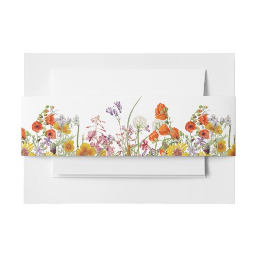 Wildblume Wedding Einladung Bauchband Einladungsbanderole (Vorderseite Beispiel)