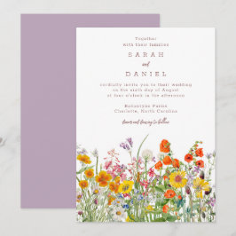Wildblume Wedding Einladung - Blume Wiese