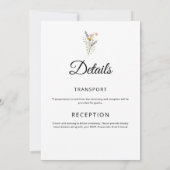 Wildblume Wedding Einladung Boho Blumengestein Ele (Rückseite)