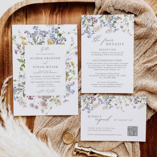 Wildblume Wedding Einladung Boho Whimsical