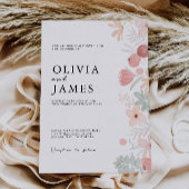 Wildblume Wedding Einladungen Vorlage