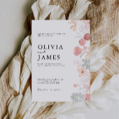 Wildblume Wedding Einladungen Vorlage