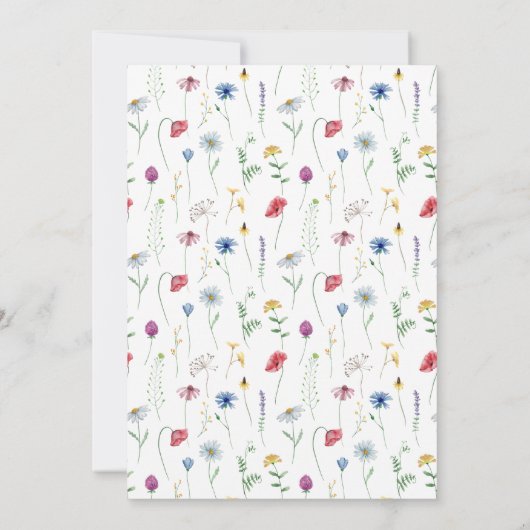 Wildblume Wedding Floral Save The Date (Rückseite)