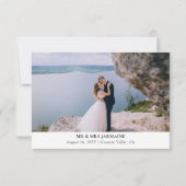 Wildblume Wedding Foto Meadow Blume Dankeskarte (Rückseite)