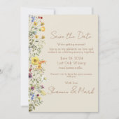 Wildblume Wedding Foto Save The Date (Vorderseite)