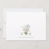 Wildblume Wedding Foto Save the Date Whimsical (Rückseite)