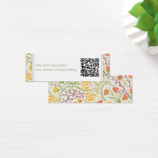 Wildblume Wedding Gift Registry QR Code (Schreibtisch)