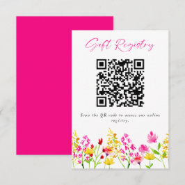 Wildblume Wedding Gift Registry QR Code Begleitkarte