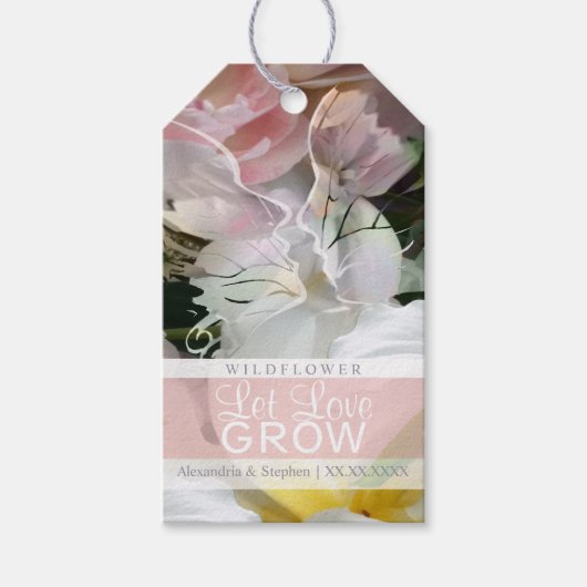 Wildblume Wedding Gift Tags Geschenkanhänger (Vorderseite)