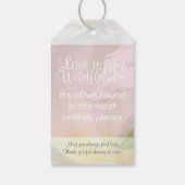 Wildblume Wedding Gift Tags Geschenkanhänger (Rückseite)