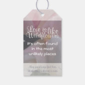 Wildblume Wedding Gift Tags Geschenkanhänger (Rückseite)