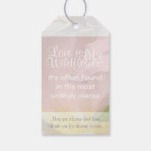 Wildblume Wedding Gift Tags Geschenkanhänger (Rückseite)