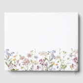 Wildblume Wedding Guest Book Floral Boho Modern Gästebuch (Rückseite)