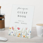 Wildblume Wedding Guest Book Sockelschild (In SItu)