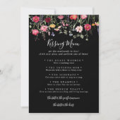 Wildblume Wedding Kissing Menu Game Card (Vorderseite)