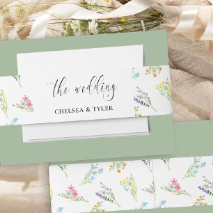 Wildblume Wedding Meadow Blume Einladung Einladungsbanderole
